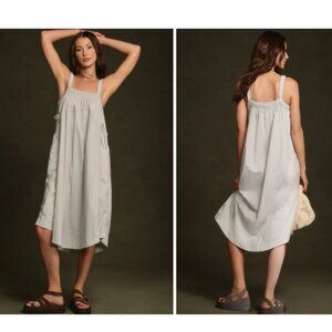 ANTHROPOLOGIE Daily Practice Keeseville Sleeveless Smocked Midi Dress